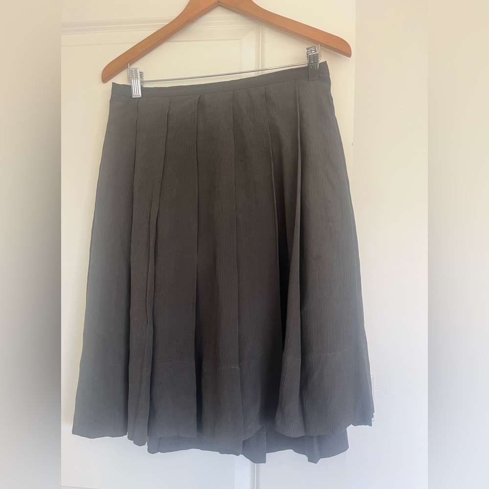 J. Crew Charcoal Silk Skirt